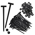 100PCS Nylon Universal Cable Tie Buckle Zip Ties - Push Mount Button Lock Clips, UV-Resistant Fasteners for Car Wire Harness, Garage, Electrical