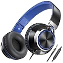 AILIHEN C8 Kids Wired Headphones with Microphone for School, On Ear Headsets with Volume Control Foldable, 3.5mm Jack Computer Chromebook for Children