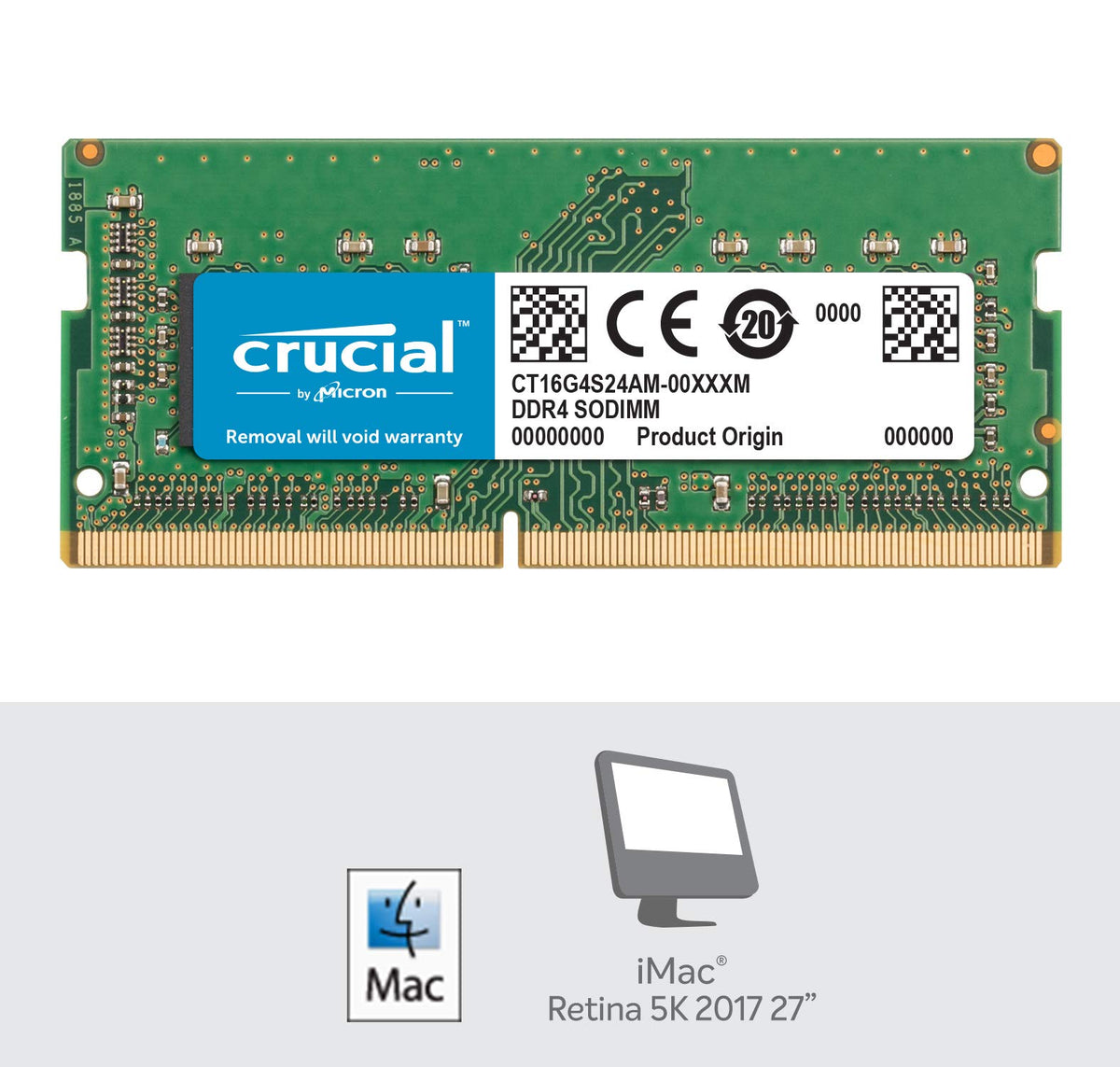 Crucial 16GB, 260-pin SODIMM, DDR4 PC4-19200,
