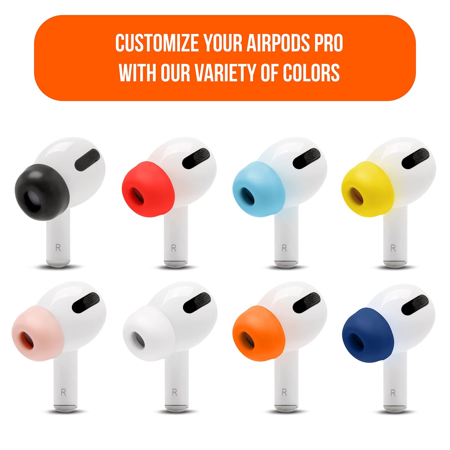 WC TipZ - Upgraded Memory Foam Ear Tips for Airpods Pro Made by Wicked Cushions | Improved Comfort, Tighter Seal, Better Foam Rebound Time | Fits