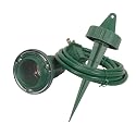 Satco SF77/325 Outdoor PAR38 Flood Light Holder with Round Plate for Dual Mounting and Ground Stake, Green