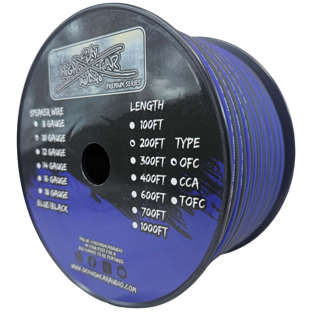 100' feet True 10 Gauge AWG OFC Speaker Wire Car Home Audio