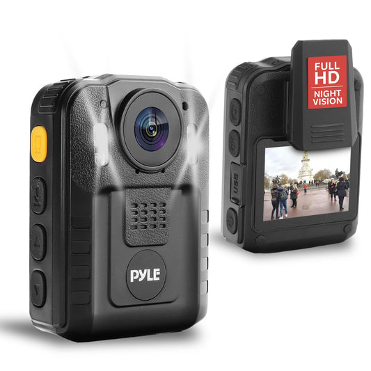 Police Security Video Compact Camera - HD 2304x1296p Rechargeable Wireless Waterproof Wearable Law Enforcement Mini Surveillance Cam, Audio Video
