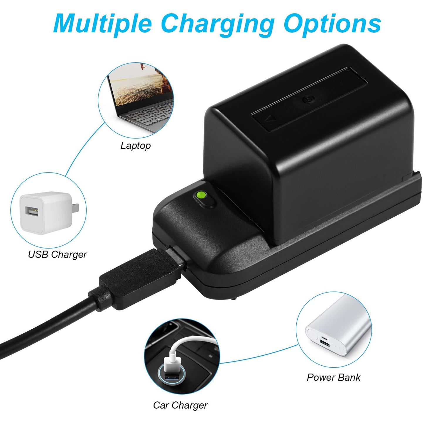 Camcorder Video Digital Camera Travel Charger and 3.7V 2000mAh NP-FV5 Plus Li-ion Rechargeable Battery?NP-FV5 Plus Battery Charger?