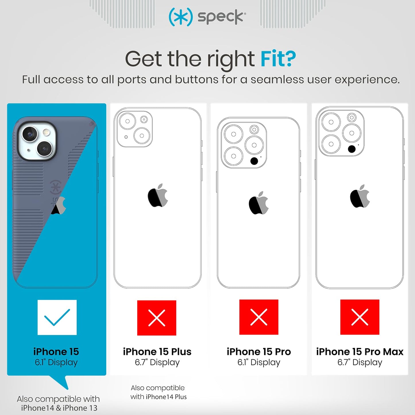 Speck iPhone 17e, 15 Case - iPhone 16e - Built for MagSafe, Drop Protection Grip - for iPhone 15, 16e, 14 and 13 - Scratch Resistant, Soft Touch, 6.1