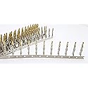 PC Accessories - Connectors Pro D-Sub 2.0 mm Female Crimp Pins, 200Pack 2mm Gold Tin Plated DB Pin for DB9 DB15 DB25 DB37 DB50 Female Crimp Connectors