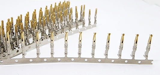 PC Accessories - Connectors Pro D-Sub 2.0 mm Female Crimp Pins, 200Pack 2mm Gold Tin Plated DB Pin for DB9 DB15 DB25 DB37 DB50 Female Crimp Connectors