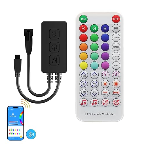 GINGSOW SP611E Bluetooth Music LED Controller for 1903B WS2812b WS2811 IC RGB Chasing Color LED Strip Addressable Sync Music Controller DC5V-24V