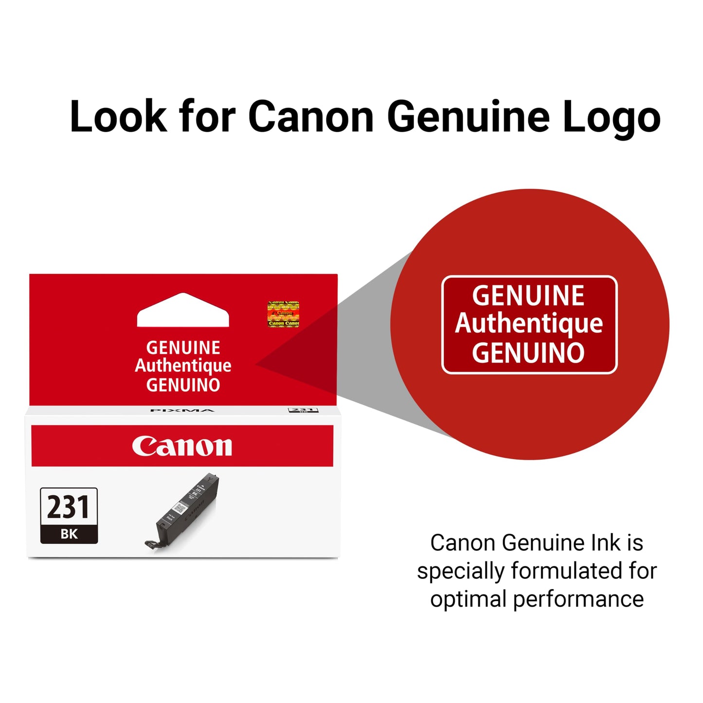 Canon CLI-231 Genuine Black Ink Tank, Compatible with PIXMA TS8820 Printers
