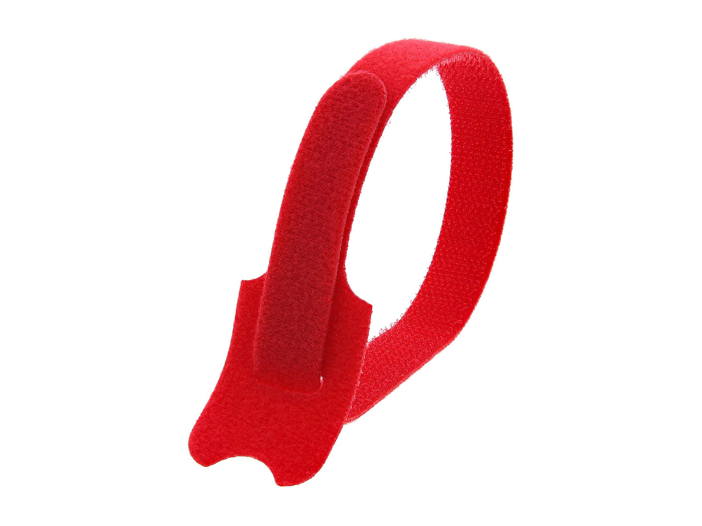 Secure 12 Inch Red Hook and Loop Tie Wrap - 50 Pack