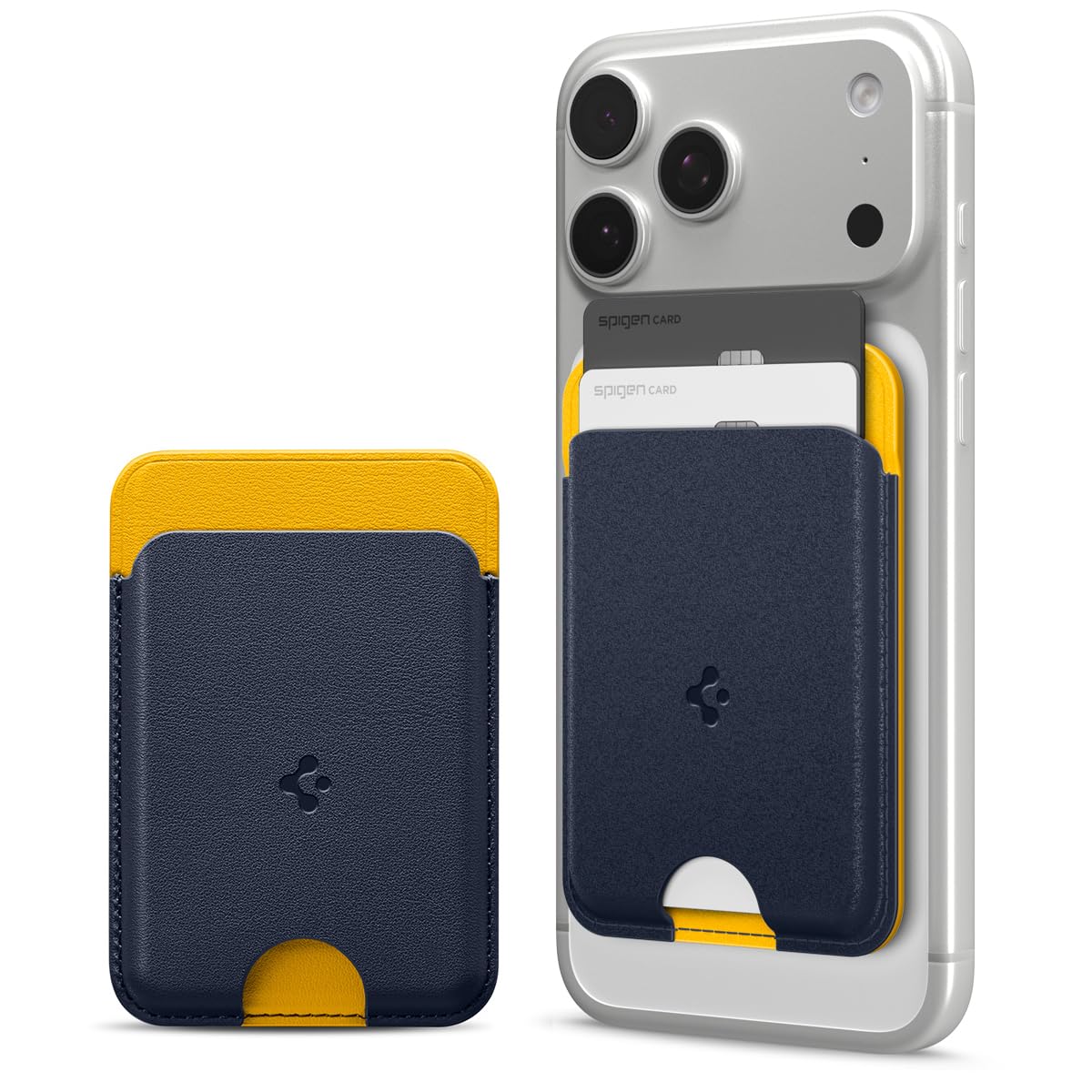 Caseology Spigen for MagSafe Wallet, Holds 2 Cards, MagFit Compatible with iPhone 17/16/15/14/13/12 Models, Pixel 10 Series, MagSafe-Cases, Pixelsnap