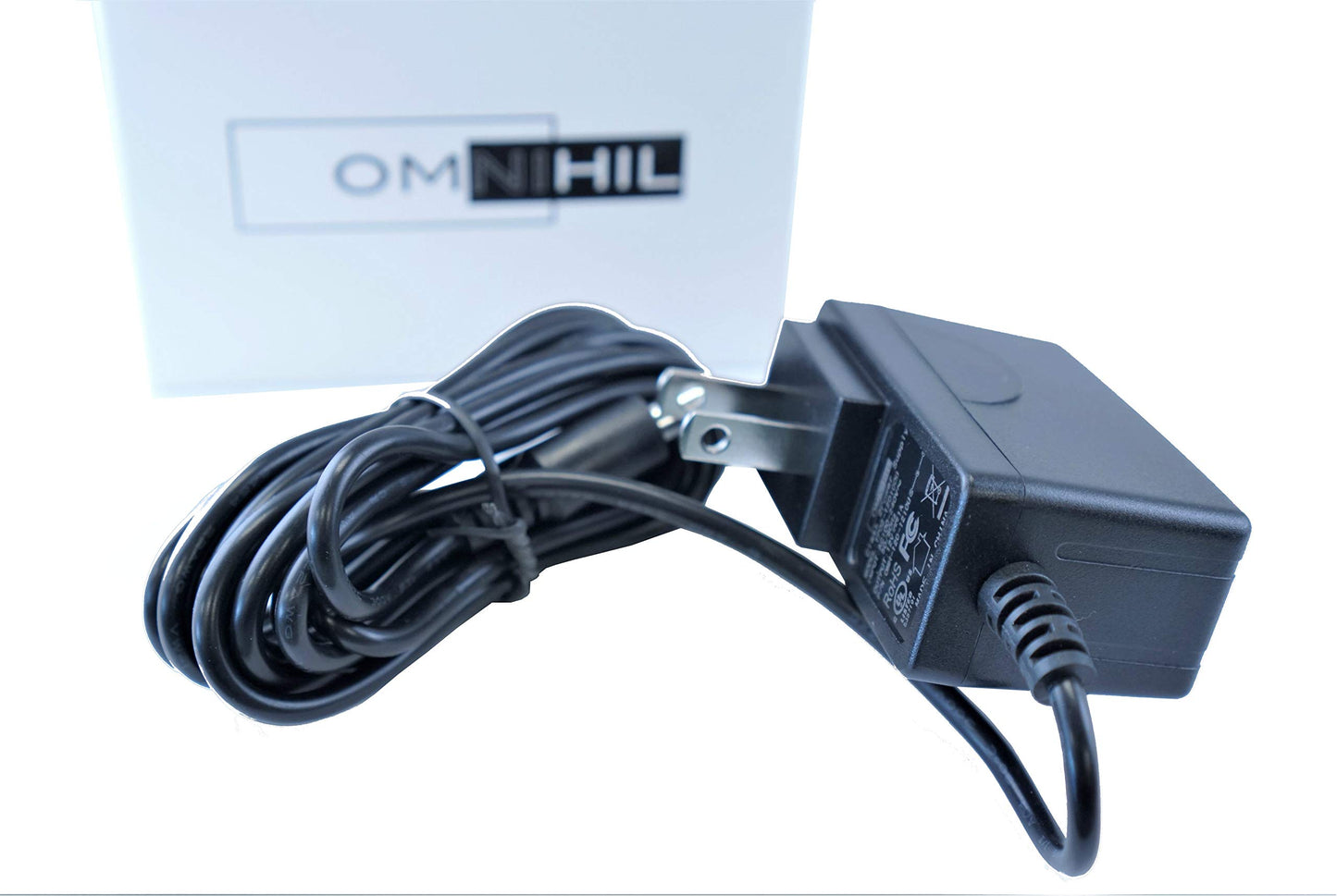 OMNIHIL 8 Feet AC/DC Power Adapter 12V 1A (1000mA) 5.5x2.5millimeters Compatible with Asian Power Devices PN AREP05520 Model No…