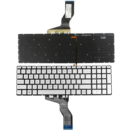 New US Silver Backlit Keyboard (Without Frame) Replacement for HP Envy m7-u m7-u000 17-u153nr 17-u011nr m7-u009dx m7-u109dx Light Backlight