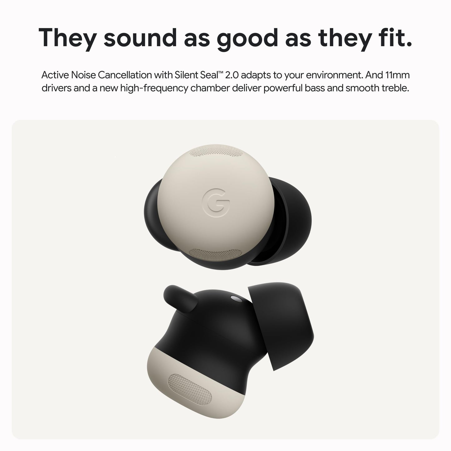 Google Pixel Buds Pro 2 - Wireless Bluetooth Earbuds - Porcelain