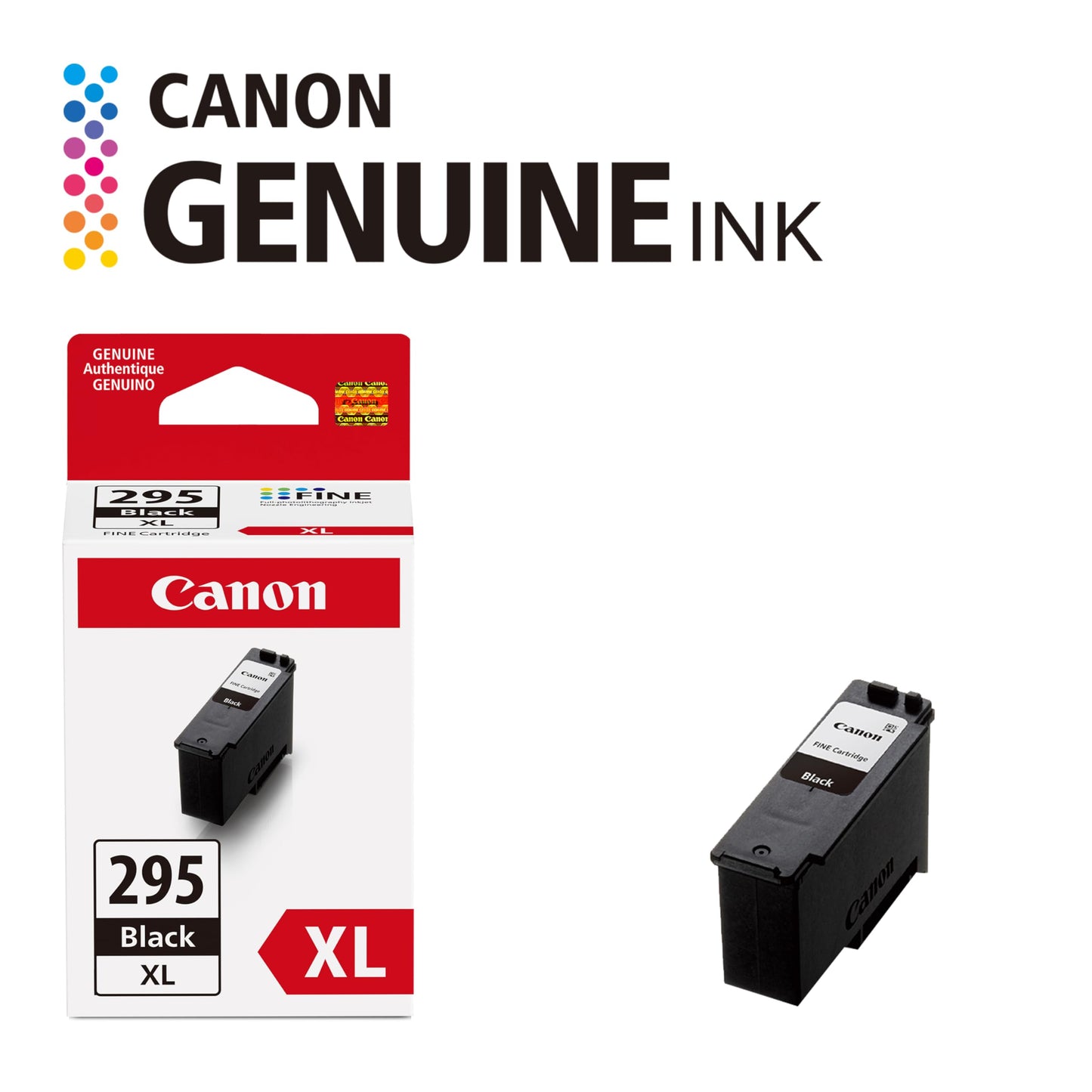 Canon PG-295XL Genuine Black Ink Cartridge, Compatible with TR7120, TS6520, TS4320