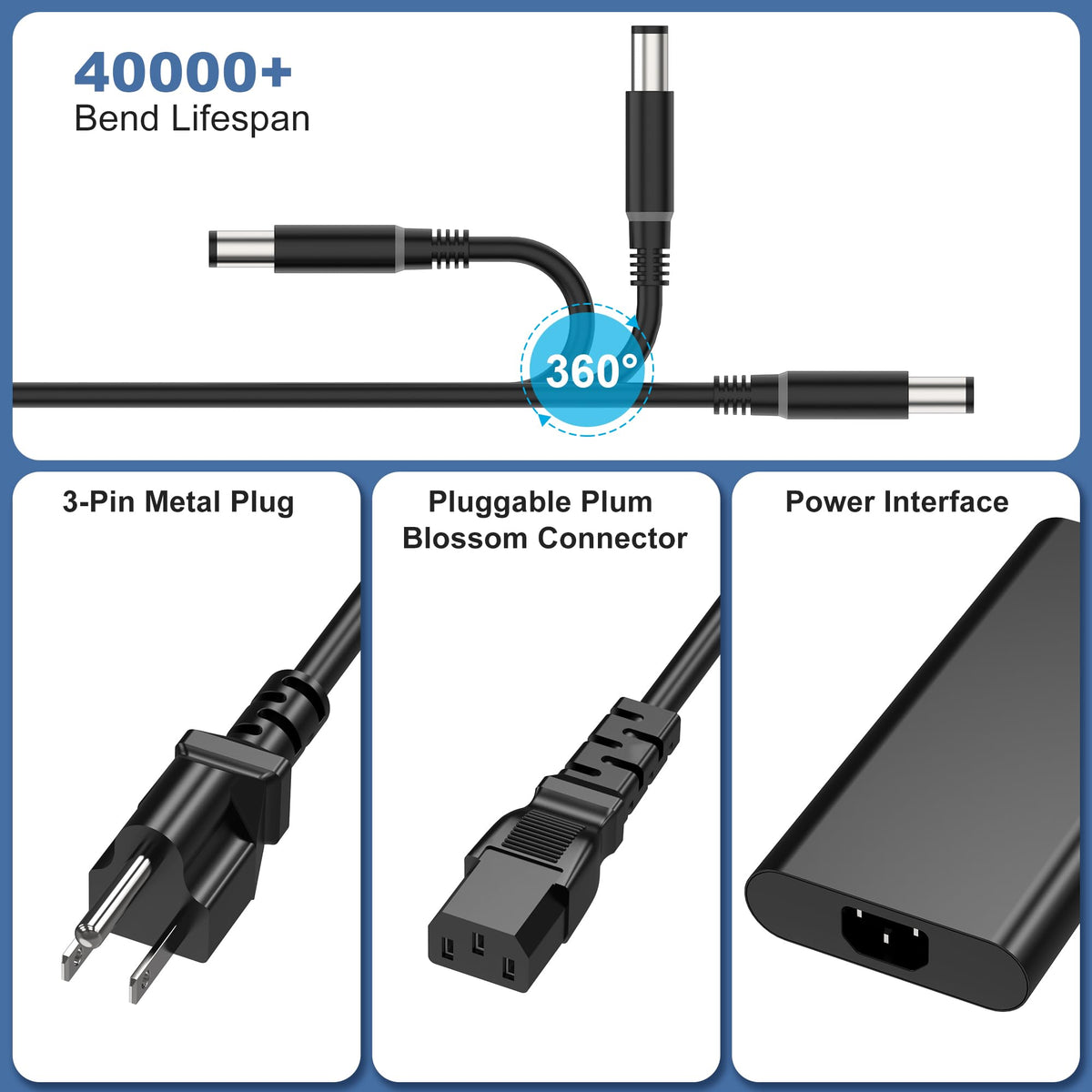 QIOUZW 240W 180W Laptop Charger for Dell Alienware 13 15 17 R1 R2 R3 R4 X51 M17 M15 M17X M18X,Dell Precision 17 7710 7730 7670 7780 7770 M6500 M6700