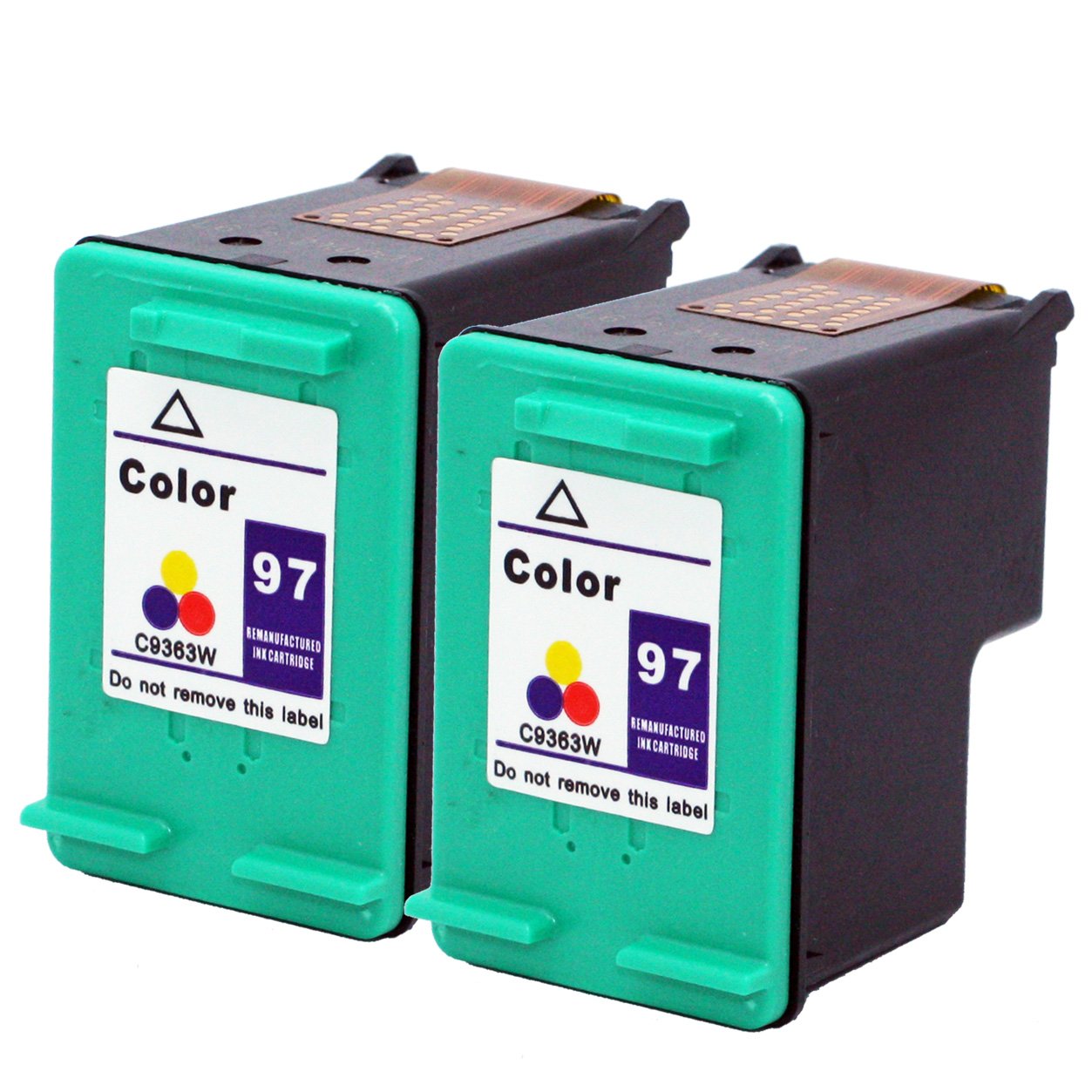 E-Z Ink (TM) Remanufactured Color Ink Cartridge Replacement for 97 C9363WN (2 Color) 2 Pack Compatible With Deskjet 460 Deskjet 460wf Deskjet 5745