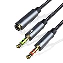 PC Splitter Cable Replacement for HyperX Cloud II, Alpha, Stinger, Core, Astro A10 A40, Turtle Beach Recon 70, SteelSeries, Sennheiser Game Headphone