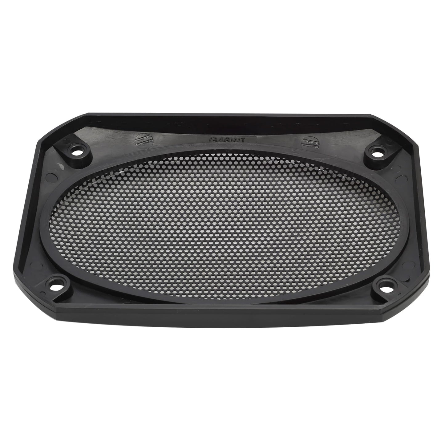 Speaker Grill Cover, 4 x 6 Inches, Black Satin A.B.S. Finish with Metal Mesh, Pair