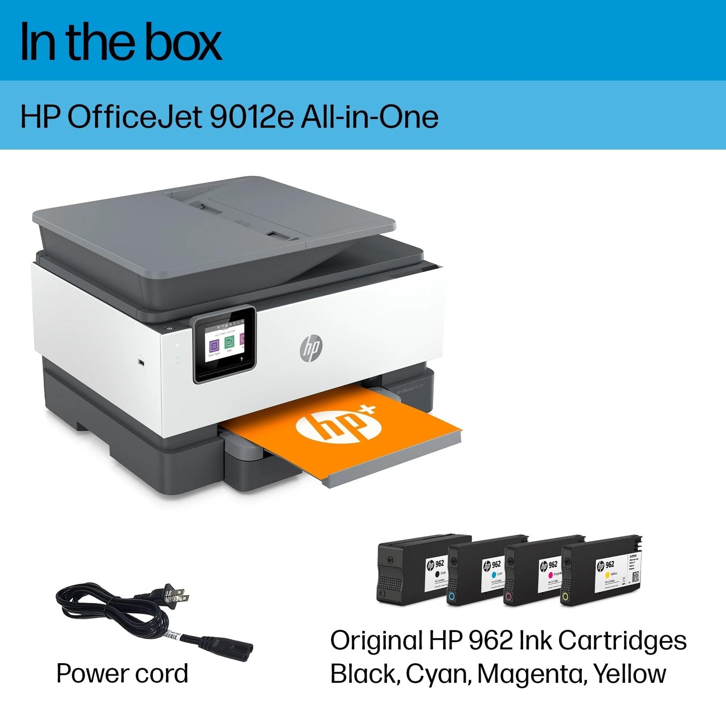 HP OfficeJet 9012e All-in-One Color Inkjet Wireless Printer Scanner Copier Fax with 6-month Instant Ink Mobile Computer Printers for Home Use Office