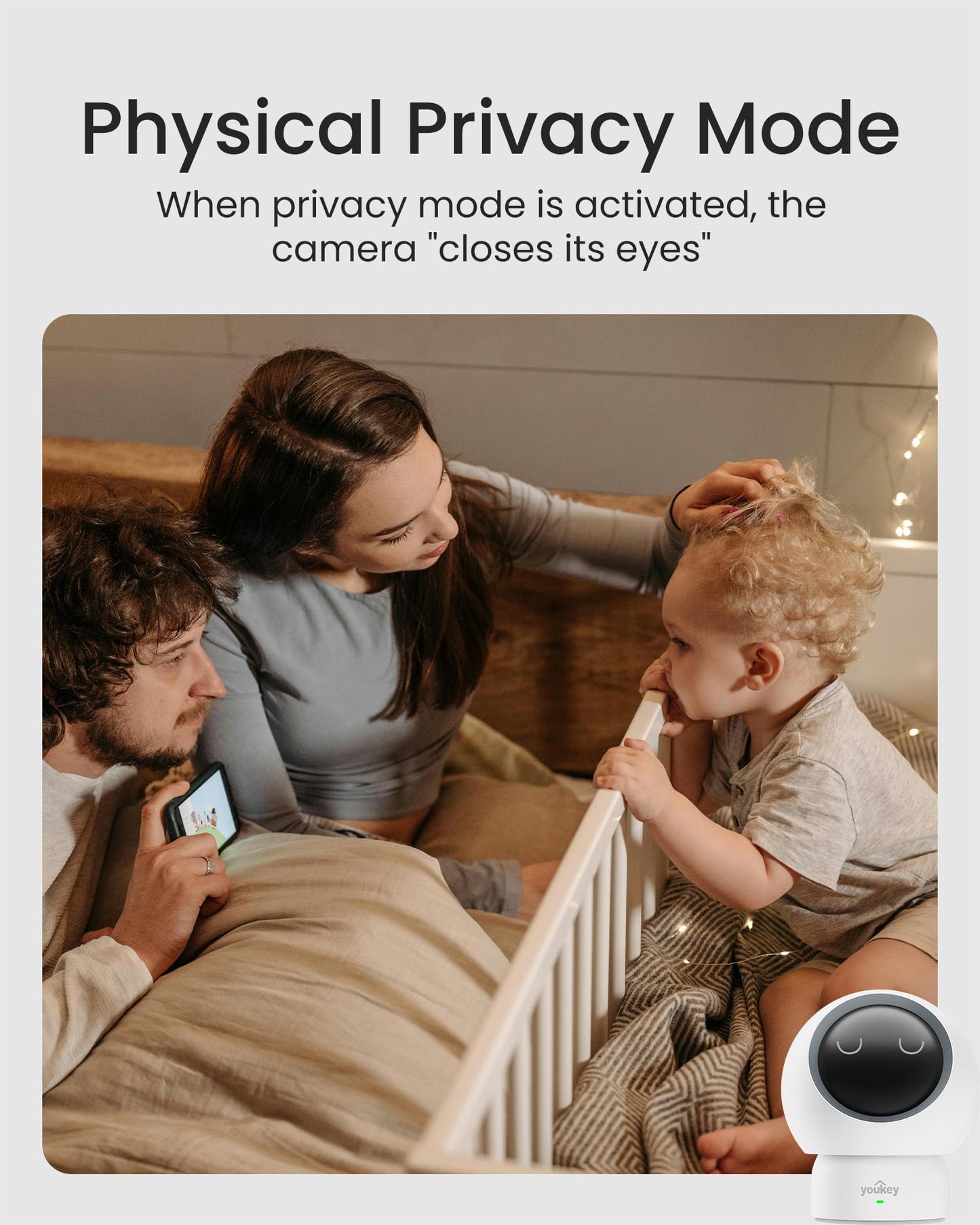 youkey 2.5K Indoor Camera, No Monthly Fees, Pan-Tilt, 360° Dog/Pet Camera for Home Security with Phone App, 5G/2.4G WiFi 6, Human/Pet/Baby Crying
