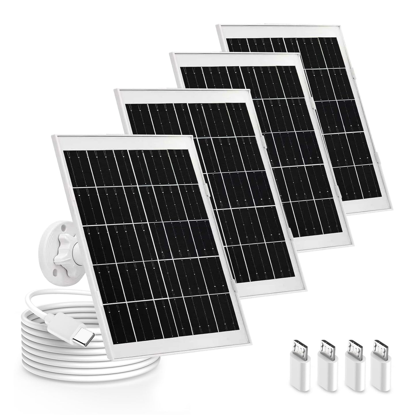 4 Pack 8W Solar Panel Charger Compatible with Arlo Essential Solar Panel Charger (2nd Generation, Arlo Essential Outdoor Camera & Essential Outdoor XL