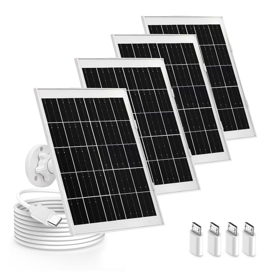 4 Pack 8W Solar Panel Charger Compatible with Arlo Essential Solar Panel Charger (2nd Generation, Arlo Essential Outdoor Camera & Essential Outdoor XL