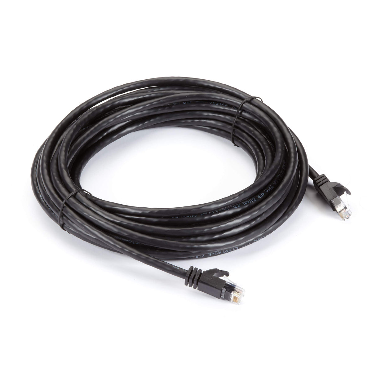 Black Box CAT6A 500-MHz Slim Molded Snagless Patch Cable UTP cm PVC BK 25FT