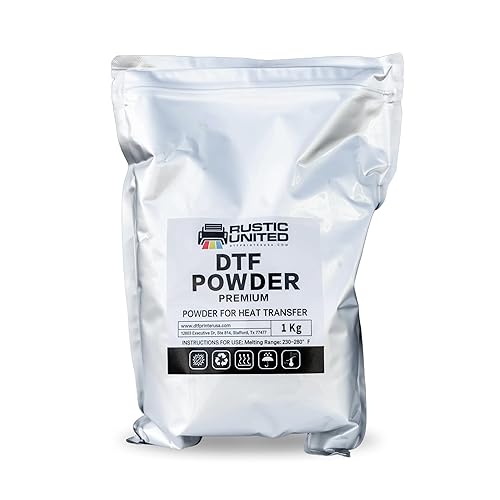 Rustic United DTF Powder, 1KG / 35.3oz Hot Melt PreTreat Adhesive Digital Transfer Direct Print Sublimation for All Type of Garments and Fabric