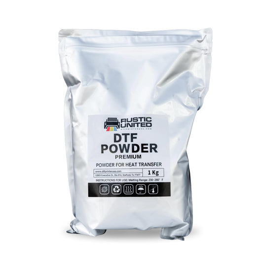 Rustic United DTF Powder, 1KG / 35.3oz Hot Melt PreTreat Adhesive Digital Transfer Direct Print Sublimation for All Type of Garments and Fabric