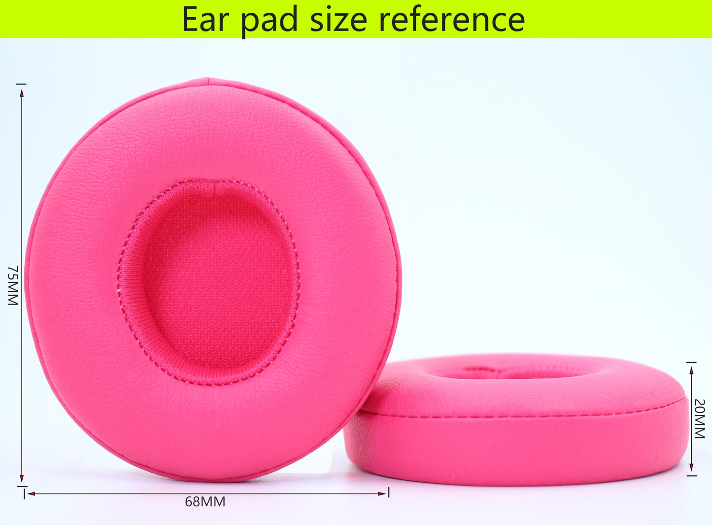 Replacement Ear Pads Compatible with Beats Solo 2.0 Solo 3.0 Wired Wireless Headphones Soft Comfort Protein Leather Memory Foam Resilient?Rose red?