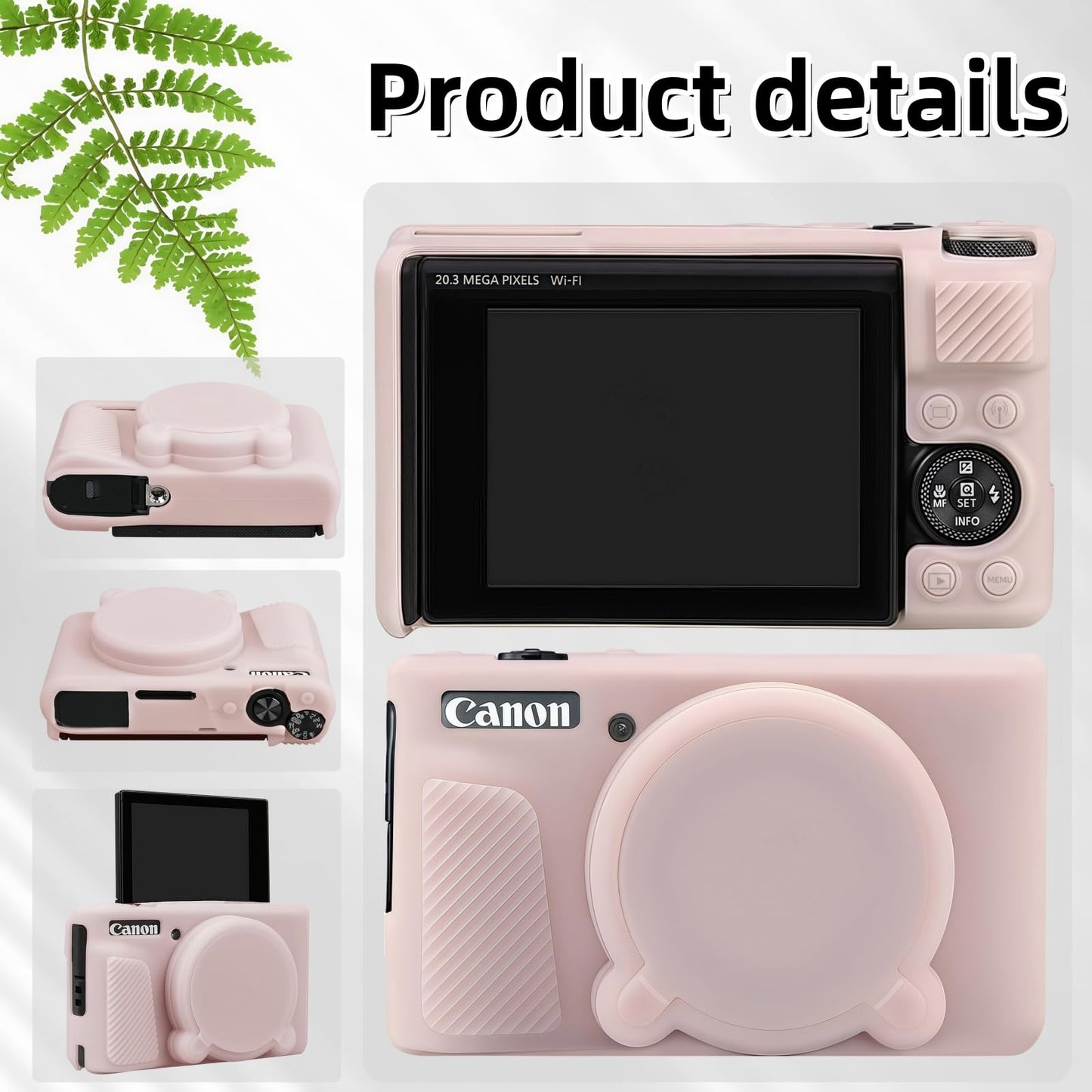SZHSYJY Camera Case for Canon PowerShot SX740/ SX730 Digital Camera,SX740 HS Case, Soft Silicone Protective Case Removable Lens Cover,Comes with 2