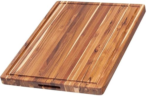 Teakhaus Cutting Board - Large (L) Wood Cutting Board with Juice Groove - Holiday Gift Ideas for Men and Women - Gift-Ready, Reversible, Edge Grain…