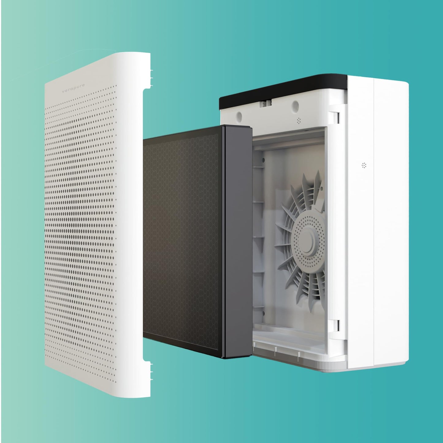 Verapure VP-120-WI Wifi enabled Air Purifier, 260 sq. ft, Air Quality Indicator, PM2.5 Sensor