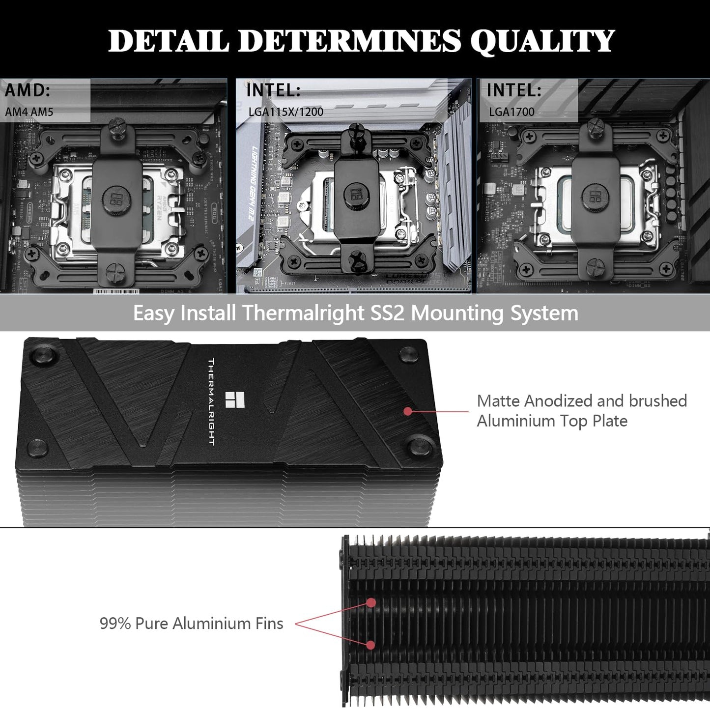 Thermalright Assassin Spirit 120 EVO CPU Cooler, TL-S12-S PWM Quiet ARGB Fan CPU Air Cooler, 2000RPM Speed, Low Noise Computer Heatsink Cooling