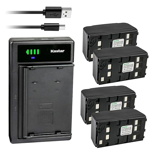 Kastar 4-Pack Battery and Smart USB Charger Replacement for Samsung NC120N SCA-12, SC-L100 SC-L150 SC-L300 SC-L330 SC-L350, BNH-159-2.11, CAM-UN20NM