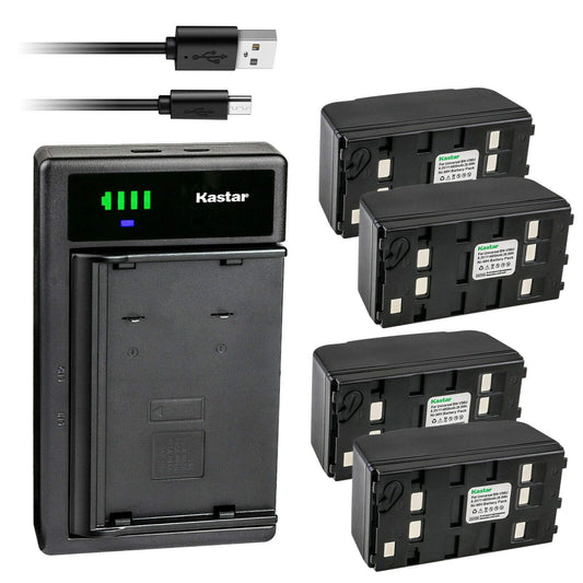 Kastar 4-Pack Battery and Smart USB Charger Replacement for Samsung NC120N SCA-12, SC-L100 SC-L150 SC-L300 SC-L330 SC-L350, BNH-159-2.11, CAM-UN20NM