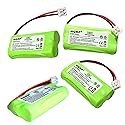 HQRP 4-Pack Phone Battery Compatible with AT&T Lucent SL82118, SL82208, SL82218, SL82318, SL82408, SL82418