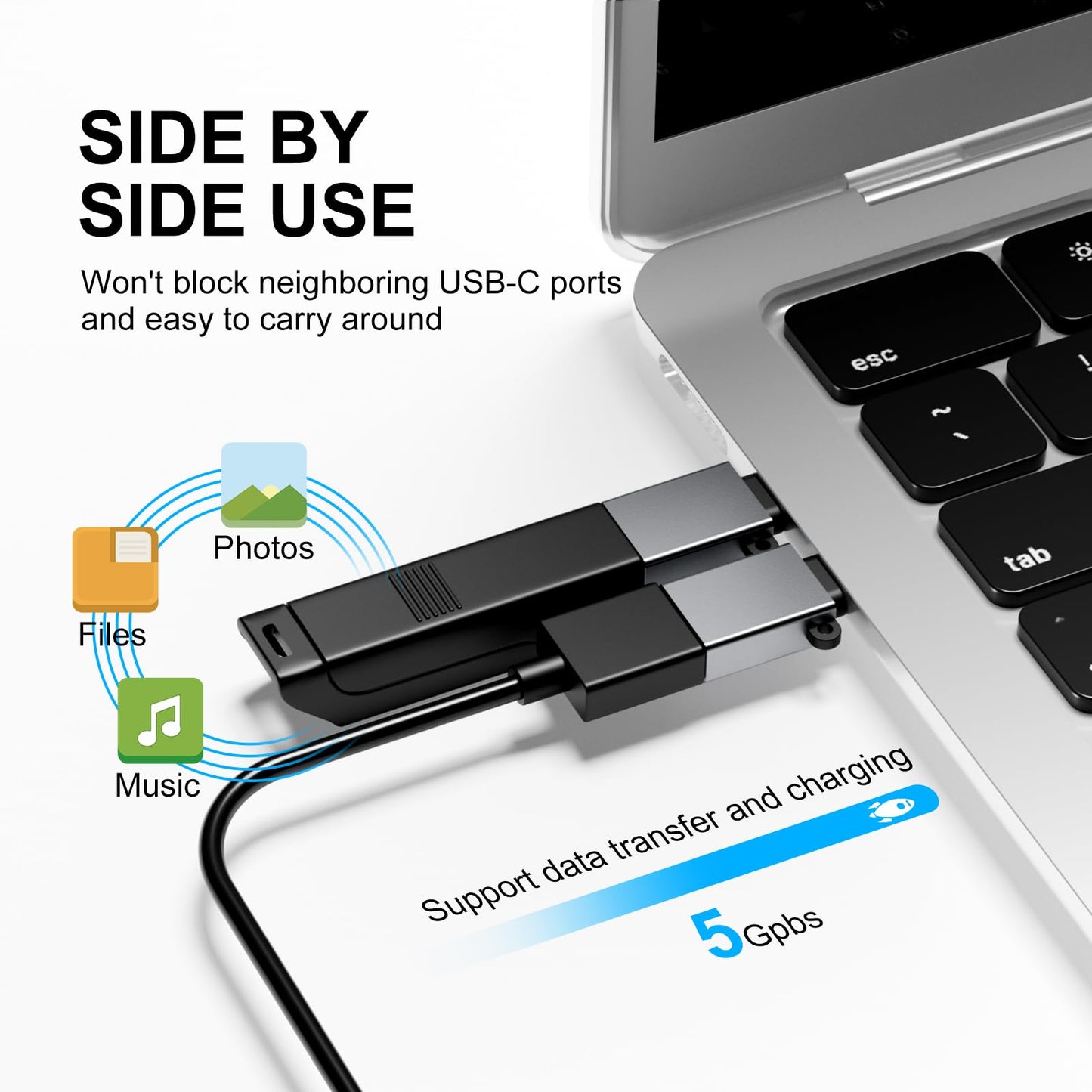 BaseNew USBC to USB Adapter 8 Pack,USB to USB C Adapter,USB-A Type-C Male Female OTG Adaptor,USBA USBC Adapter Set for iPhone 17 16 15,MacBook…