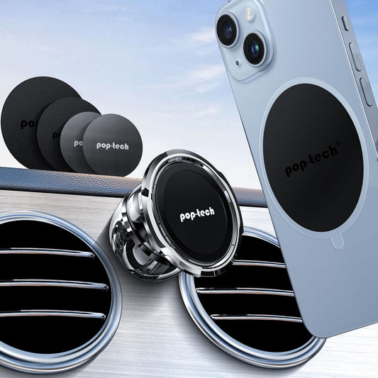 pop-tech Magnetic Car Phone Holder: Adhesive All-Metal Dash Mount for Mercedes Benz GLC/C/E/CLS-Class - Universal Magnet Cell Phone Automobile Cradles