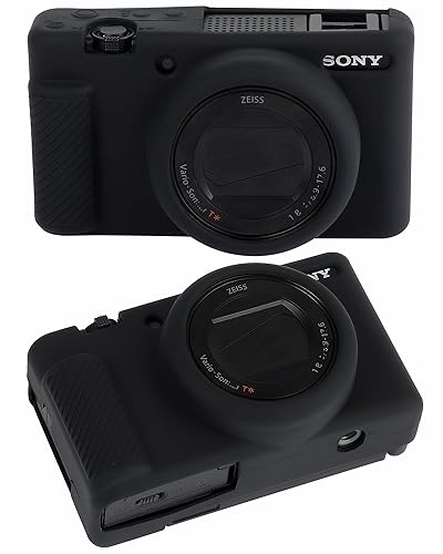 MIOKAU ZV-1F Camera Case, Soft Silicone Protective Case for Sony ZV1F/ZV-1M2/ZV-1 Mark II (NOT for ZV1) Vlog Camera, Lightweight ZV1F Cover (Black)