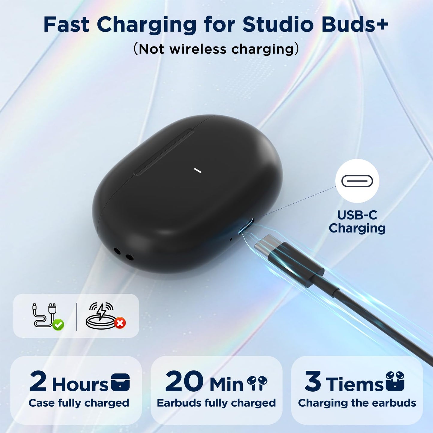 Replacement Charging Case for Beats Studio Buds & Studio Buds+