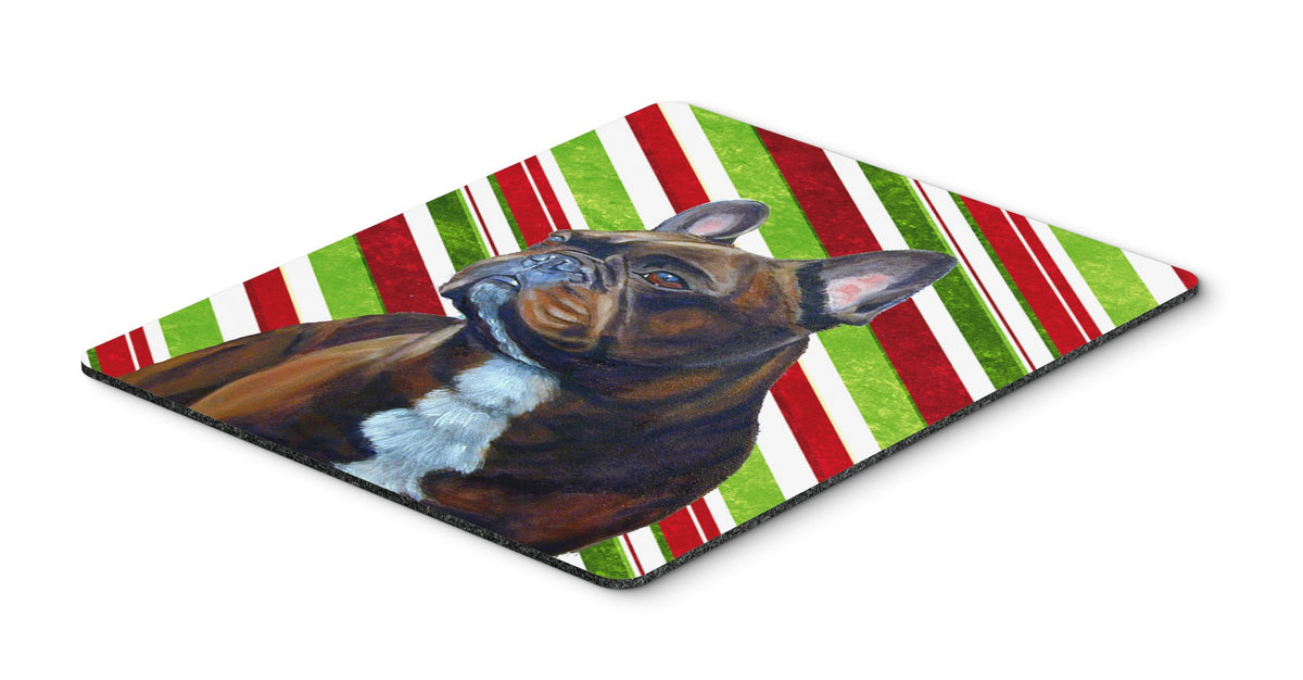 Caroline's Treasures LH9250MP French Bulldog Candy Cane Holiday Christmas Mouse Pad, Hot Pad or Trivet for Home Office Gaming Working Computers Laptop