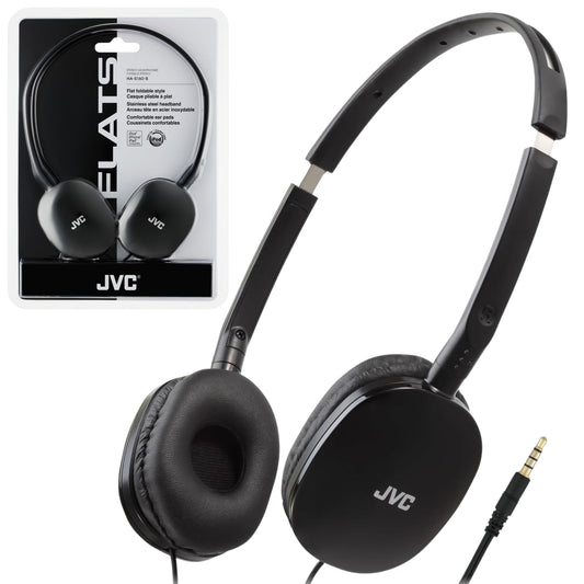 JVC Flats On-Ear Wired Headphones - Flat Foldable Design - 30mm Driver for Powerful Sound - Soft Ear-Pads for Comfort - Steel Headband - Lightweight…