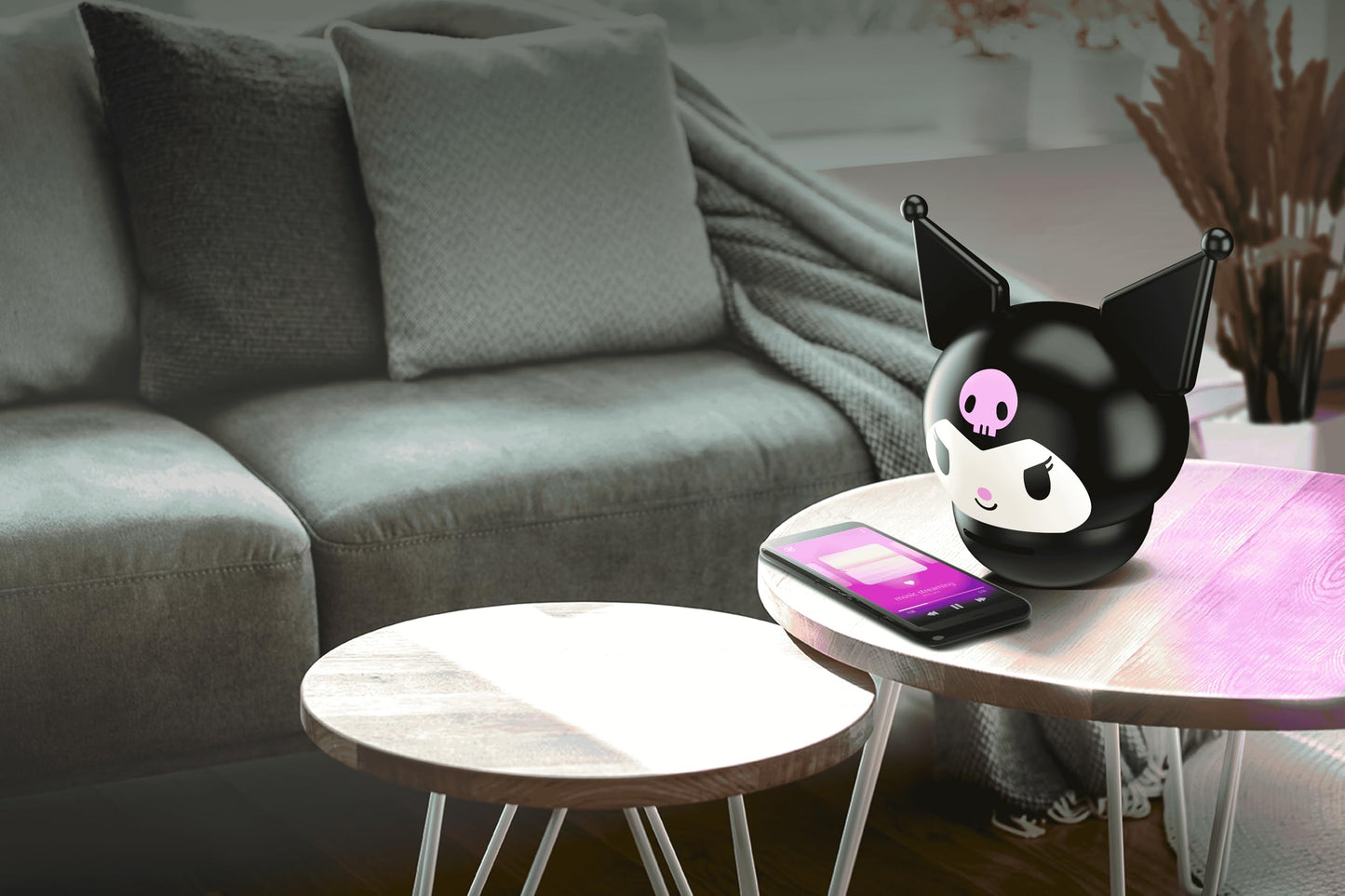 Hello Kitty and Friends Kuromi Bluetooth Wireless Speaker - Cute Portable Speaker with Amplified Audio, Rechargeable Battery, Compact Design
