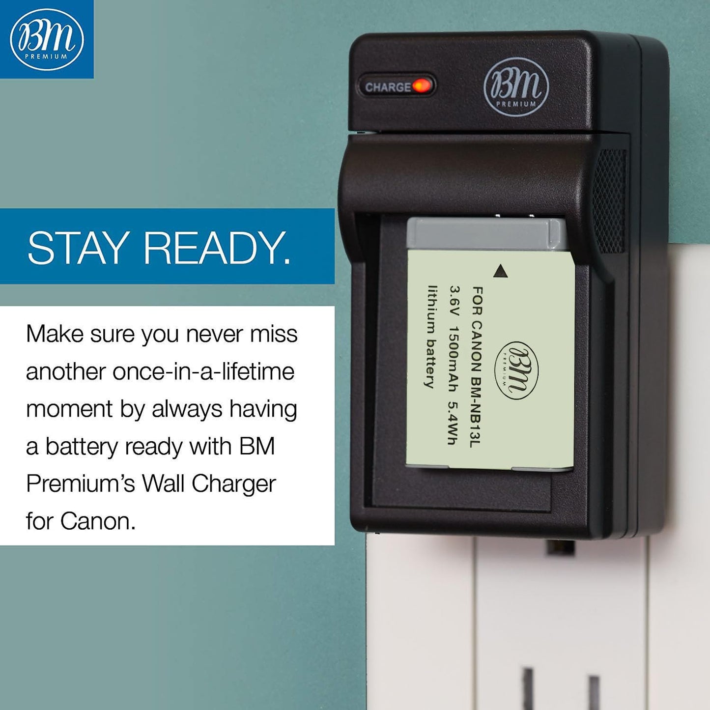 BM Premium NB-13L Battery and Battery Charger for Canon PowerShot SX740 HS, G1 X Mark III, G5 X, G5 X Mark II, G7 X, G7 X Mark II, G7 X Mark III, G9