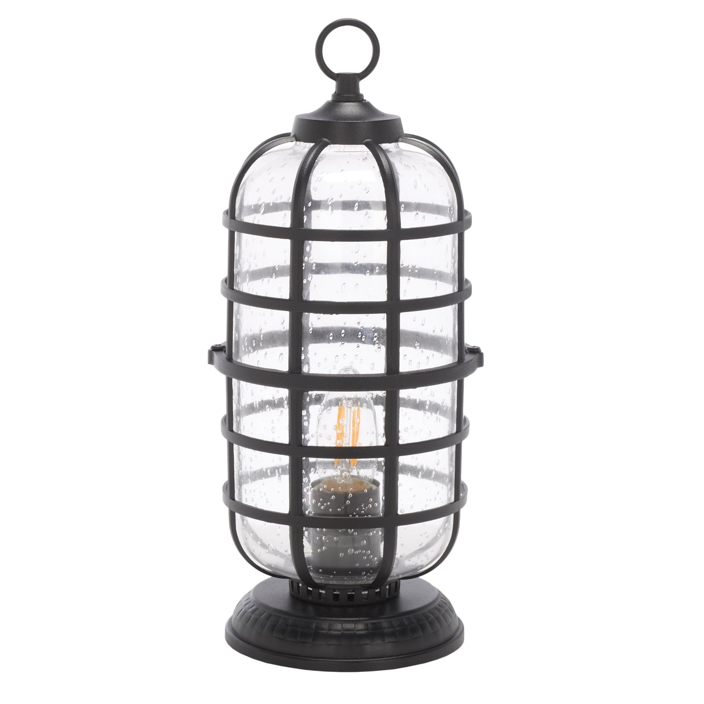 SAFAVIEH Lighting Collection Rigel Black Outdoor 13-inch Table Lamp (LED Bulb Included)
