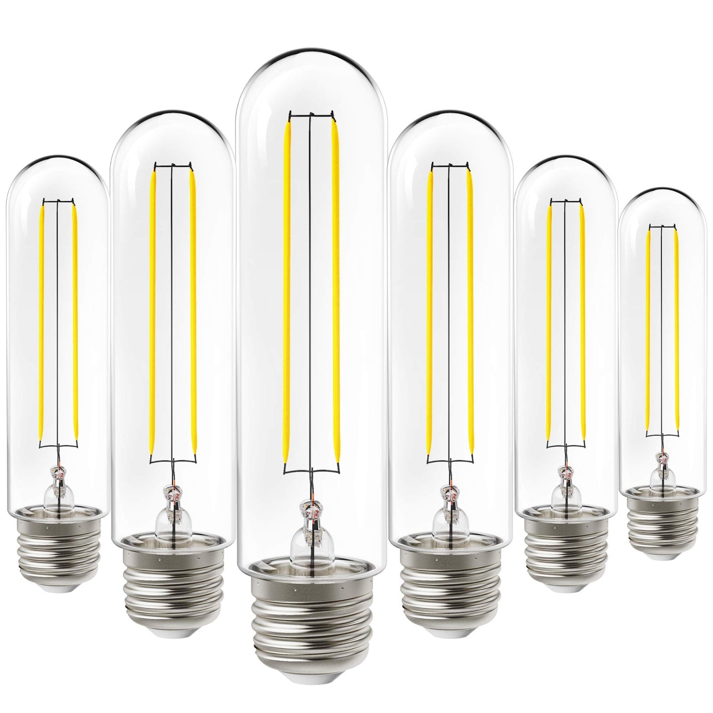 Sunco 6 Pack Dusk to Dawn T10 LED Bulb, 5W=40W, Edison Tubular Light