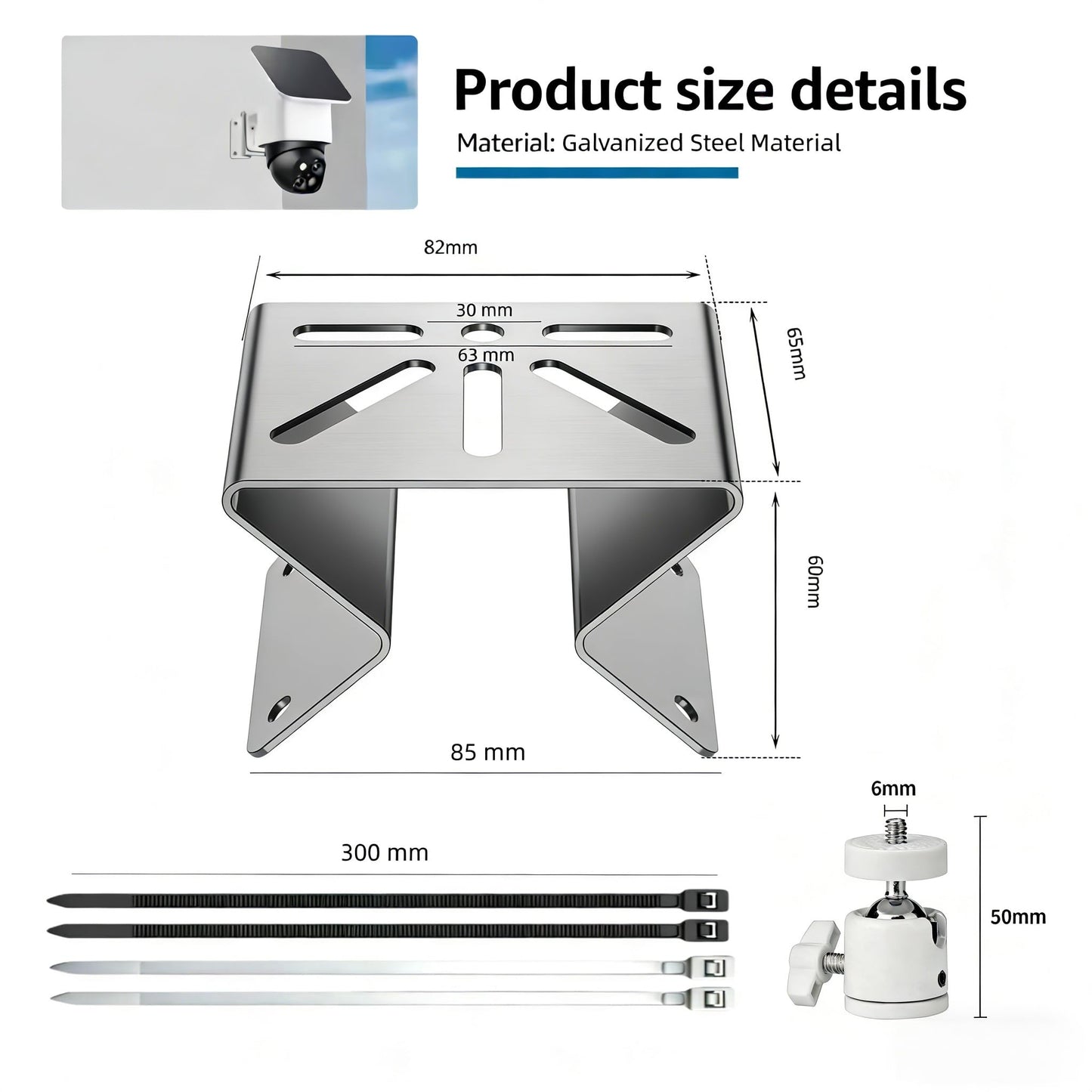 Coolotic Security Camera Mount 90° Corner Bracket with 1/4" Ball Head Adapter, Compatible with Eufy SoloCam S340/E30/E42, 4G LTE S330, PTZ/WYZE Cam
