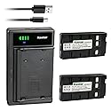 Kastar 2-Pack Battery and Smart USB Charger Replacement for JVC BN-V11U BN-V12U BN-V14U BN-V15U BN-V18U BN-V20U BN-V22U BN-V24U BN-V25U BN-V400U